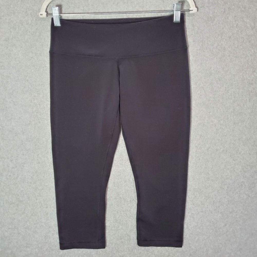Lululemon Women Activewear Pants 8 Black Align High Rise Crop 20" Workout Yoga